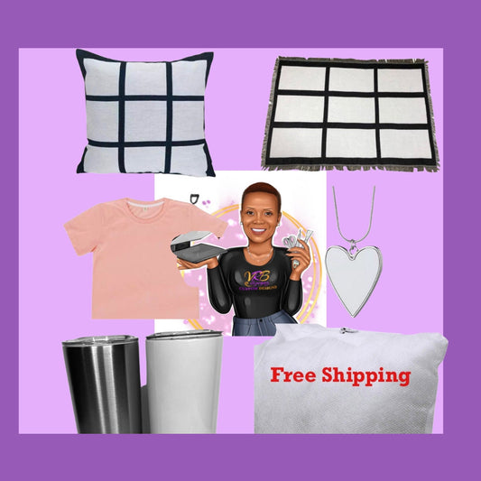 Sublimation and Bling Mystery Sample Box | Sample Kit | Sublimation Starter Kits | Sublimation Blanks |Tumbler Box|